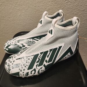 Adidas Freak 23 Mismatch white/dark green youth football cleats, size 6